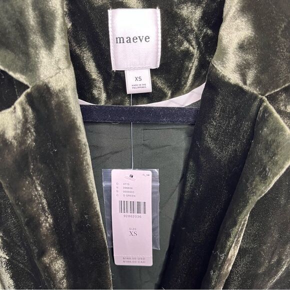 Anthropologie Maeve Tessie Velvet Blazer XS - Picture 3 of 6